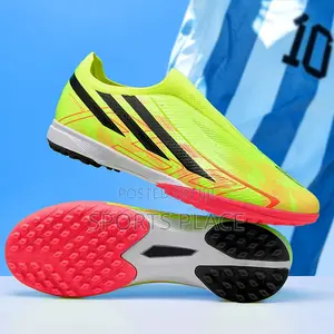 F50 Turf Shoes - Neon Green, Orange Hyperfast Trainers