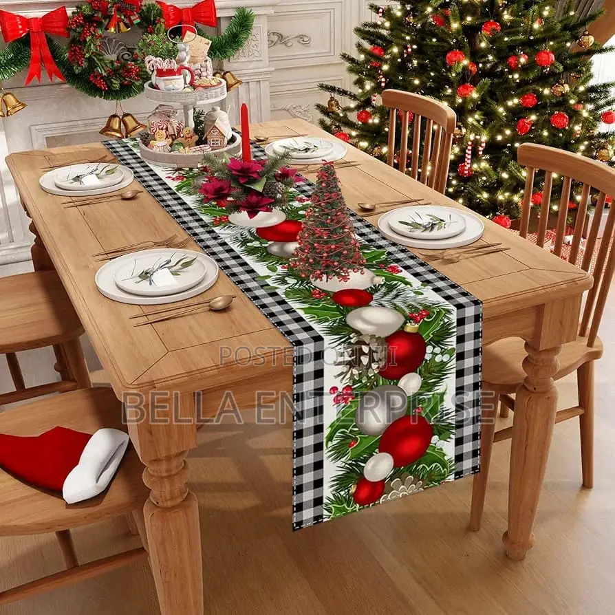 Christmas Themed Table Runner Stain Resistant Size:180*35cm