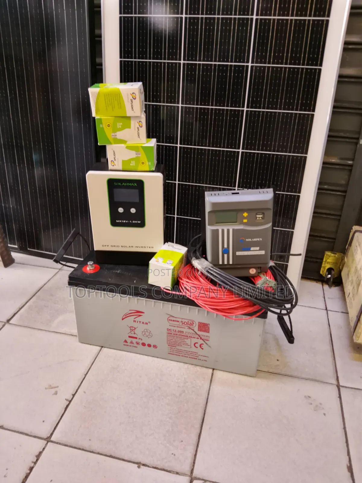 1kw Solar Backup Package Kit With 200ah Battery