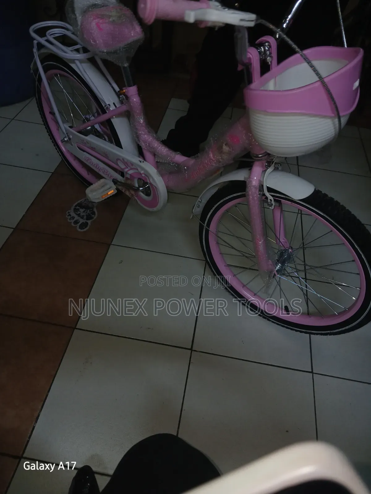 Pink and White Lady Bird Girls' Kids' Bicycle