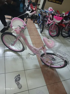 Pink and White Lady Bird Girls' Kids' Bicycle