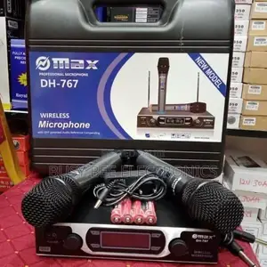 Omax Max Dual 2 in 1 UHF Wireless Microphone System DH-767 - Image 2 M