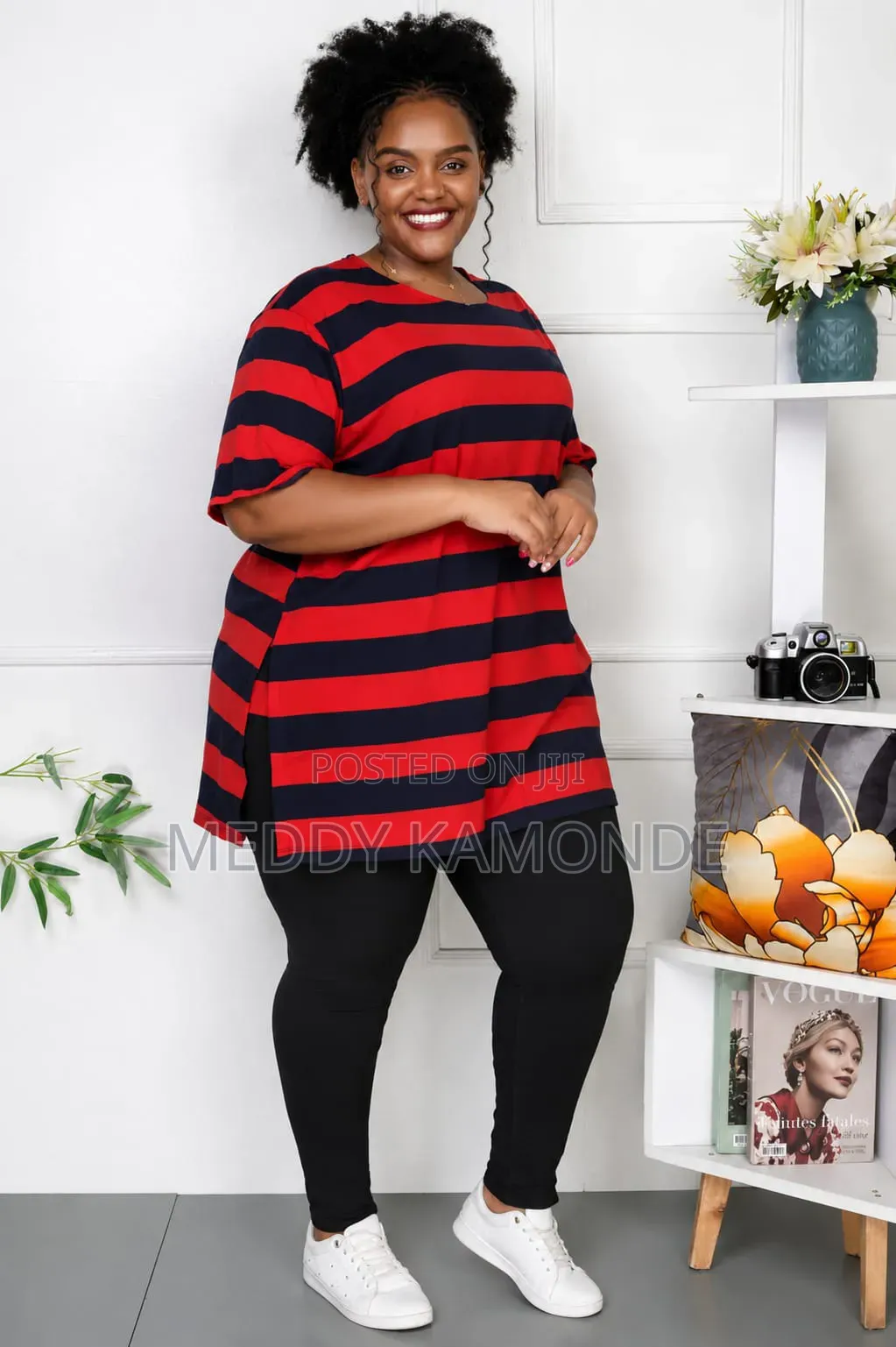 Elegant Red Plus Size Tops