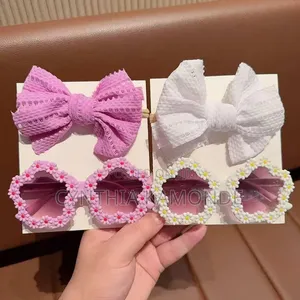 Kids Sunglasses Flowers Headband Set