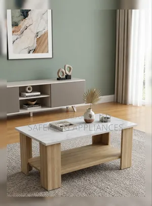 Modern Marble Coffee Table – Elegant Living Room Center Table