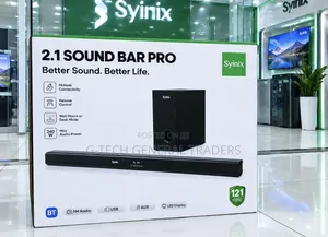 Syinix 2.1 Sound Bar Pro Home Audio System.