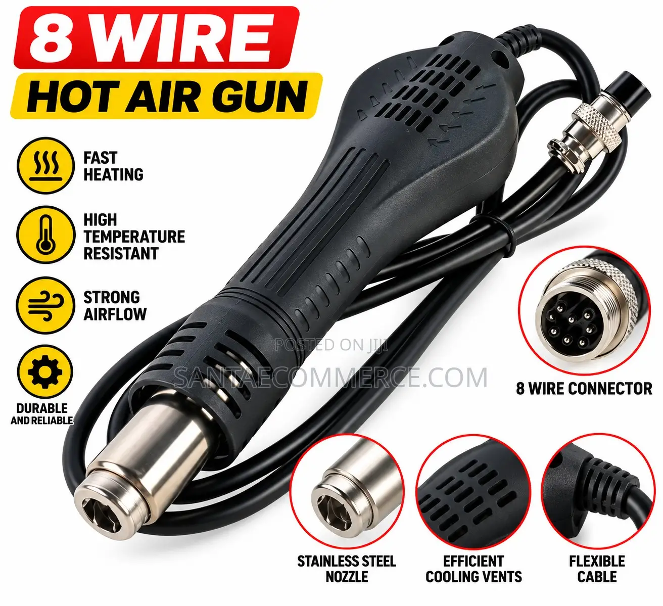 8-Wire Hot Air Gun Handle