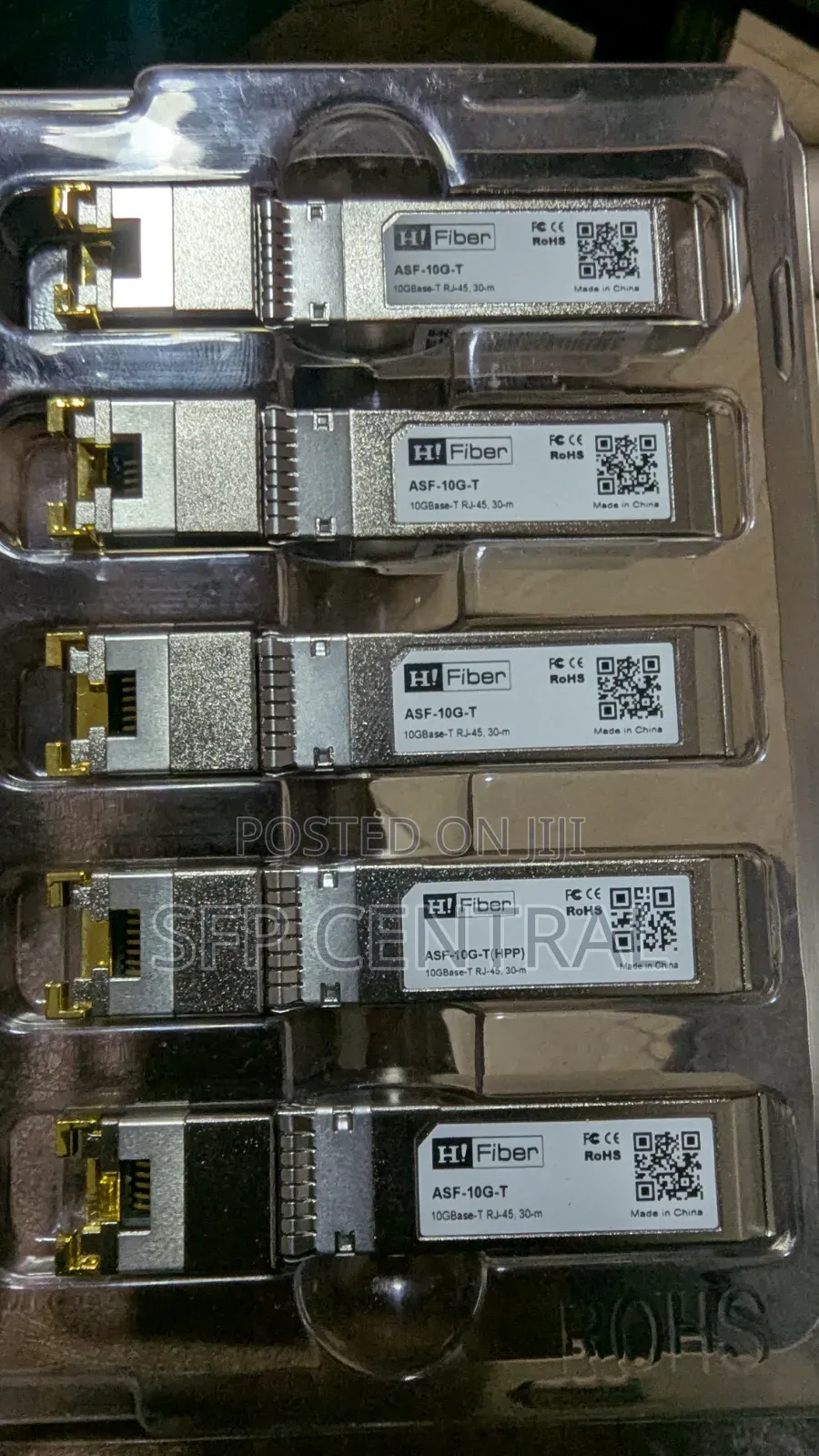 The H!Fiber 10Gb SFP+ RJ45 Transceiver for Cisco/ Microtik ETC