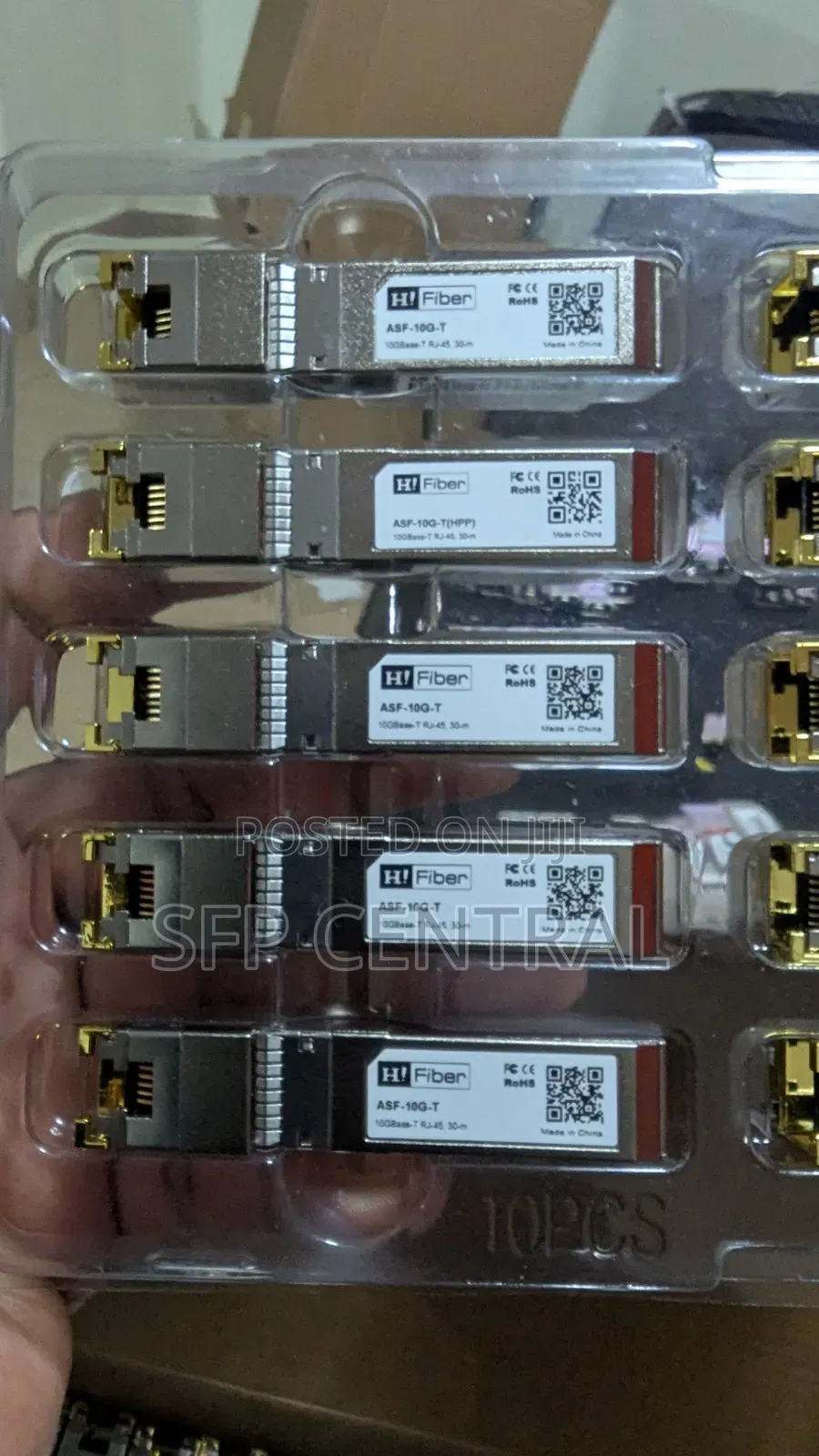 The H!Fiber 10Gb SFP+ RJ45 Transceiver for Cisco/ Microtik ETC