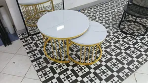 ​Quality 2in1 Gold Metal Nesting Tables