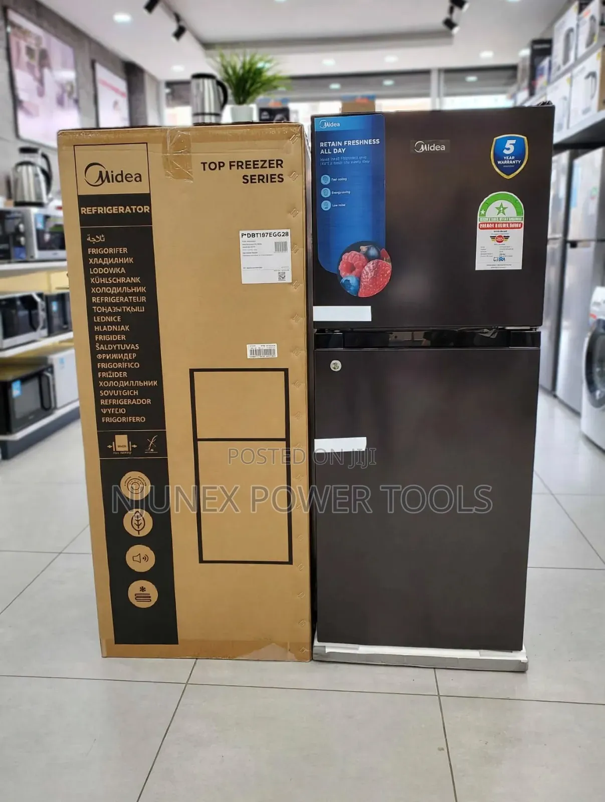 Midea 187 Litres Double Door Refrigerator (Model MDRT187FGG28)