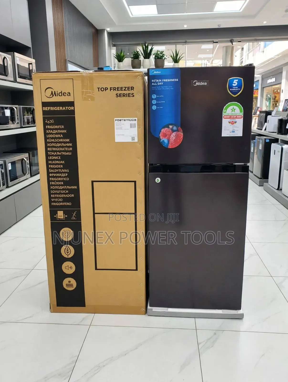 Midea 187 Litres Double Door Refrigerator (Model MDRT187FGG28)
