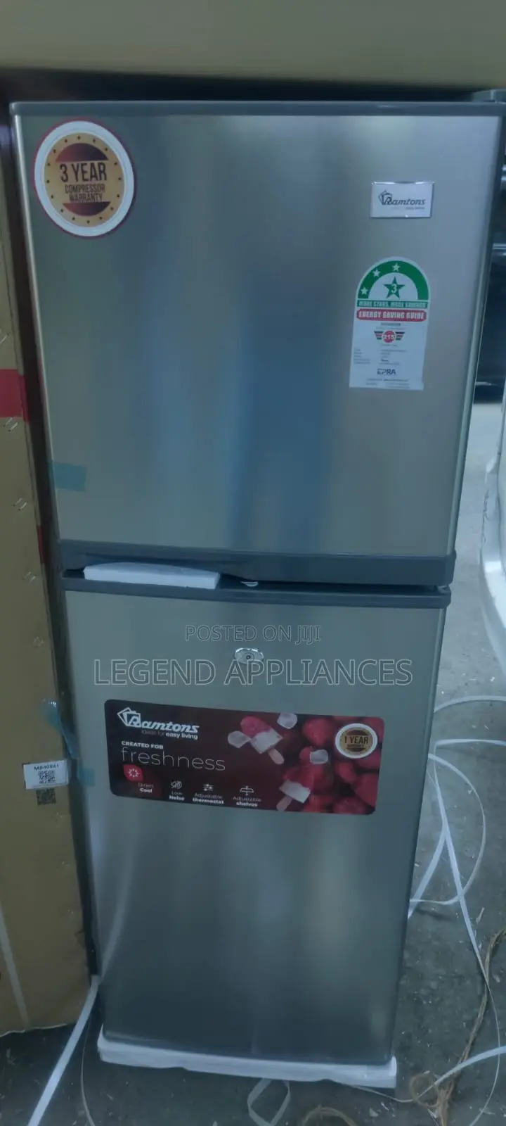 Ramtons 138L Double Door Fridge 3Star Energy Saving