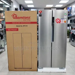 Silver Ramtons Side by Side Fridge No Frost 430litres RF319