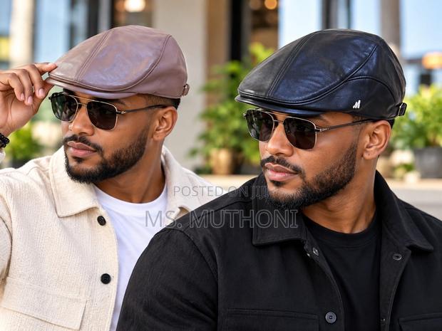 Classic Soft Leather Gatsby Hat - thumbnail 2