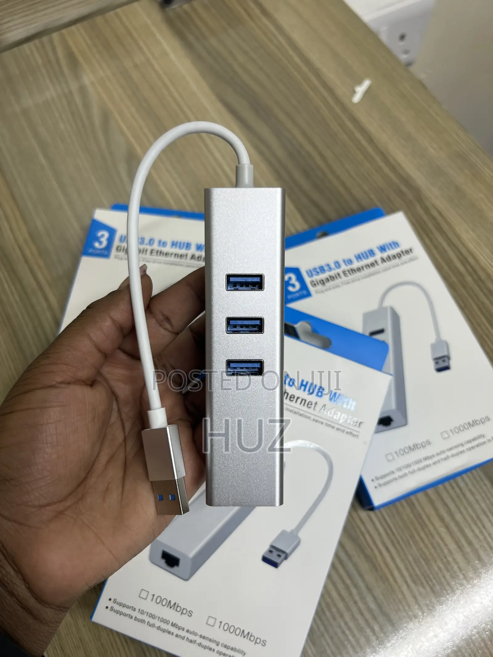 3 Ports USB 3.0 Hub With Ethernet Port