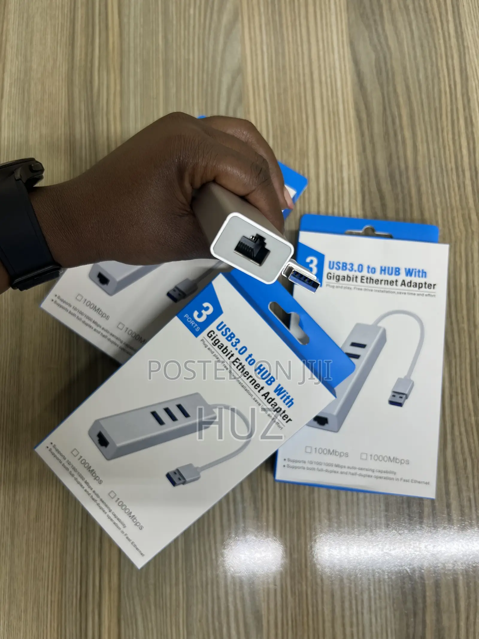 3 Ports USB 3.0 Hub With Ethernet Port