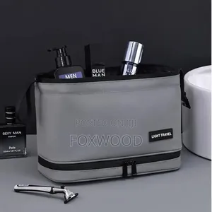 Double Layer Portable Travel Cosmetic and Toiletry Bag