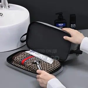 Double Layer Portable Travel Cosmetic and Toiletry Bag
