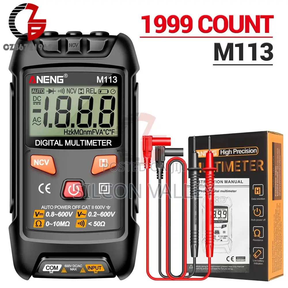 ANENG M113 Mini Digital Multimeter AC/DC Voltage Meter 1999 Counts