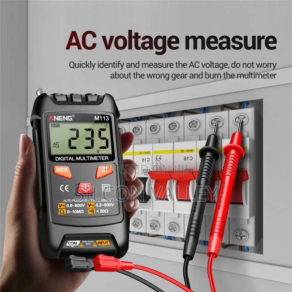 ANENG M113 Mini Digital Multimeter AC/DC Voltage Meter 1999 Counts