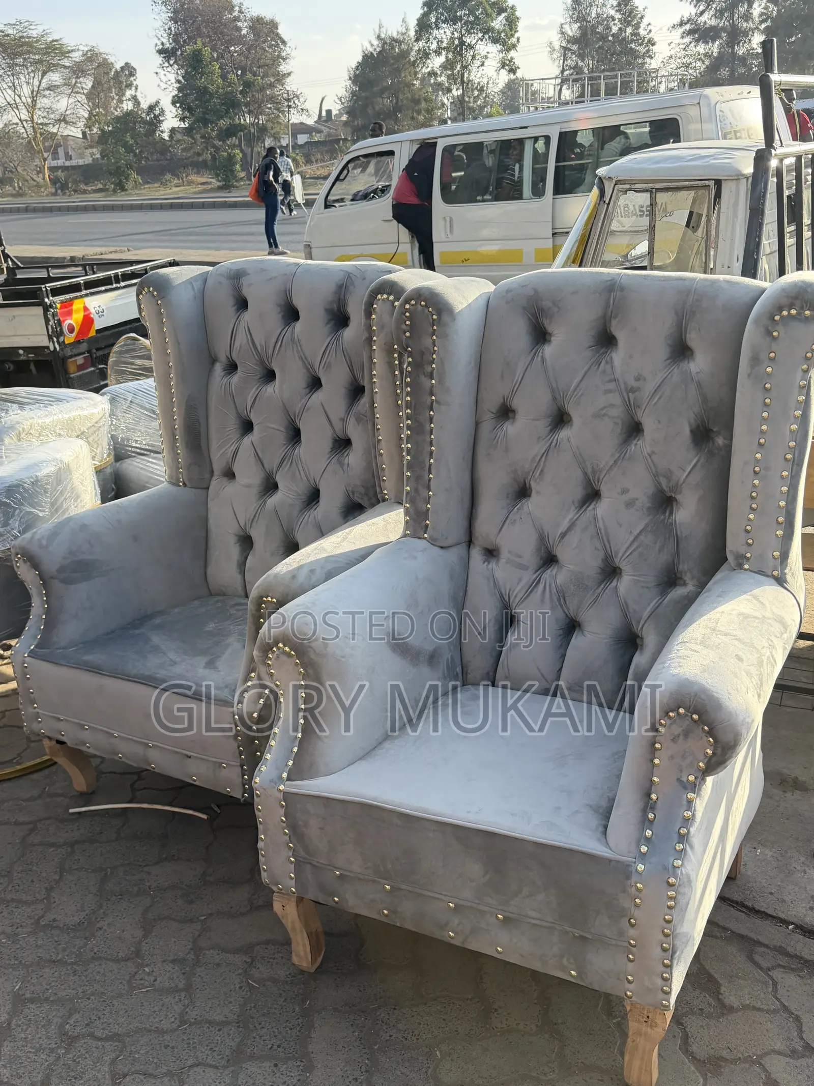 Grey King Size Pedicure Chair