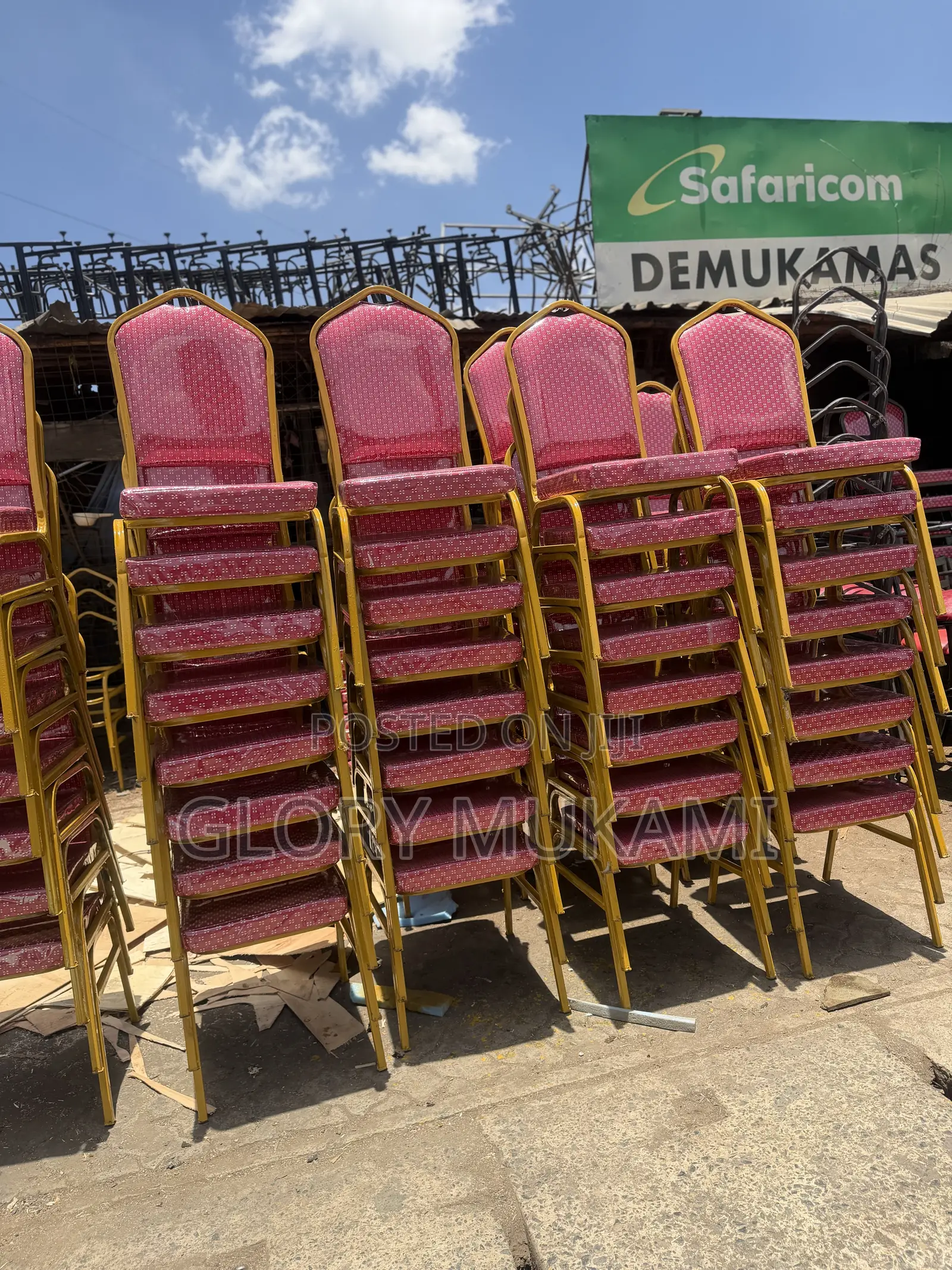 Red Polythene Church Conference Chairs