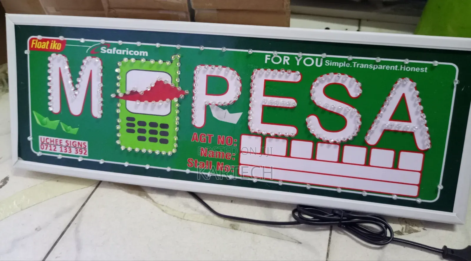 M-Pesa LED Illuminated Sign Board