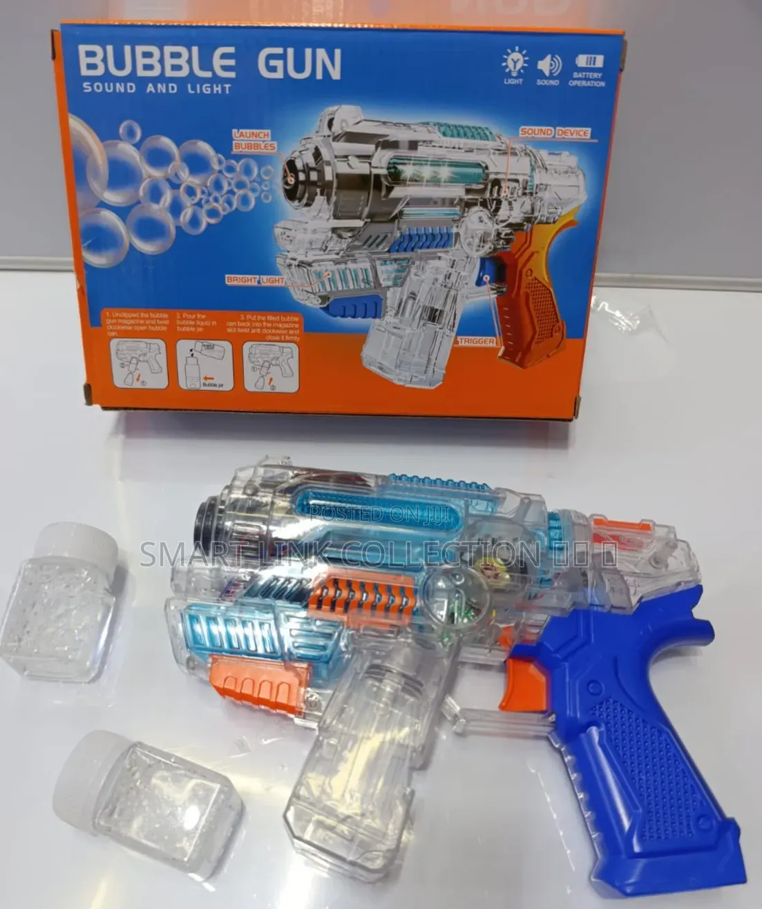 Bubble Gun.
sound and Light