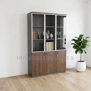 3 Door Wooden Cabinet – Modern Office Storage Cabinet