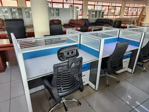 4-Way Office Table Workstation - Cubicle Desks for Office