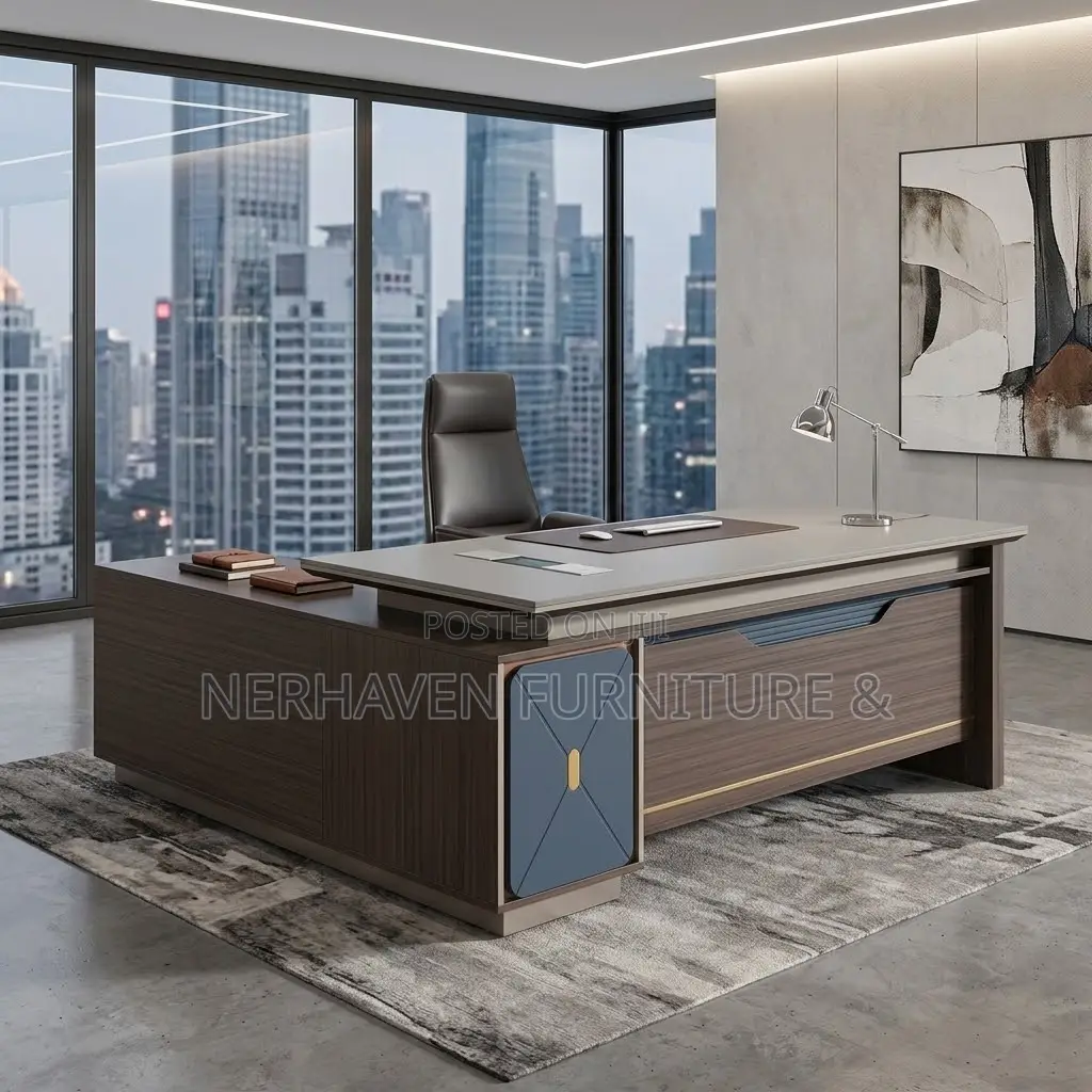 L Shape 1.6m Executive Desk – Spacious Office Workstation