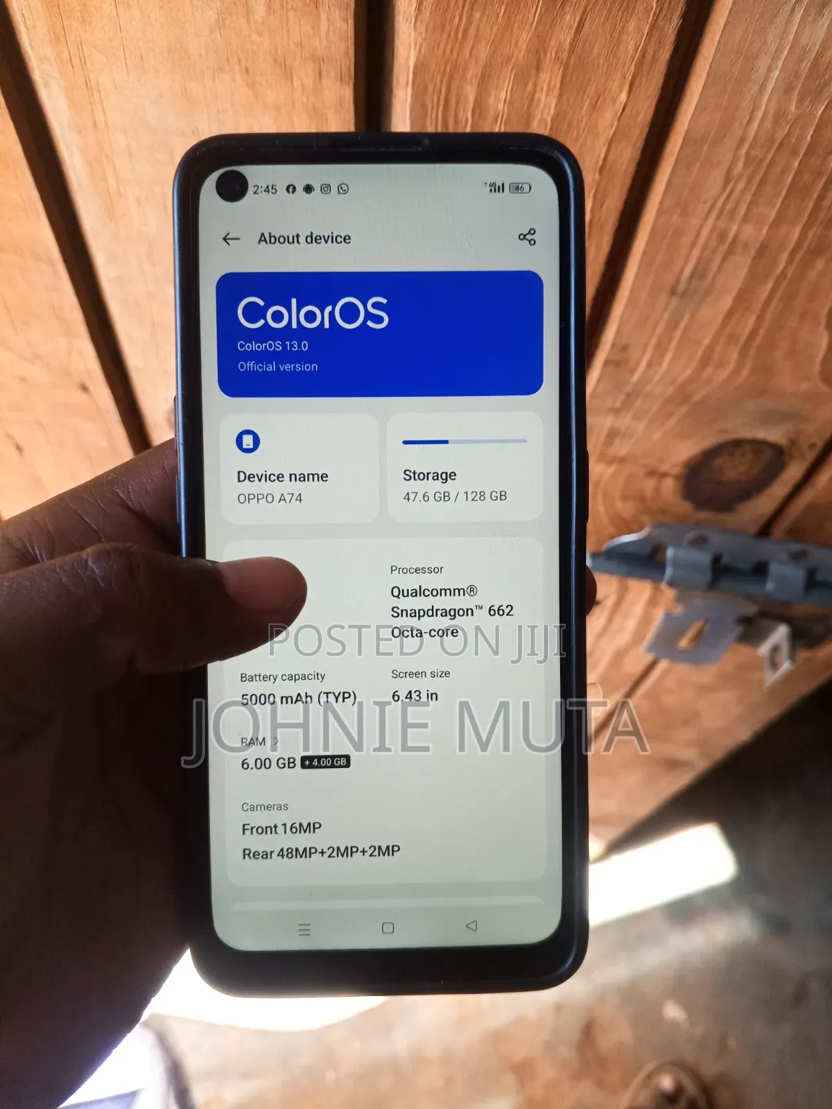 Oppo A74 128 GB Blue