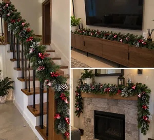 2.7m Pre-Decorated Christmas Garland