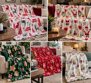 Double Sided Quality Christmas Throw Blanket -Size 200*230cm