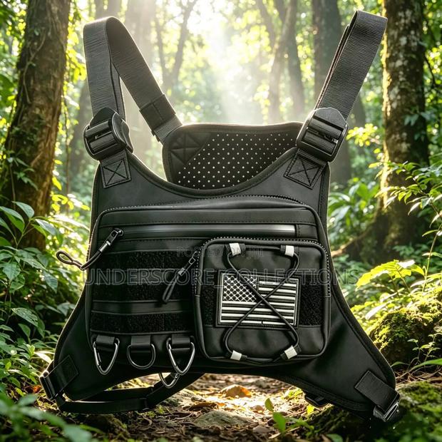 Black Tactical Sports Chest Rig Bag - thumbnail 2