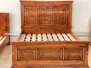 5 by 6 Wooden Paneled Bed