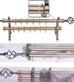 Easy Installation With Shinny Looks Adjustable Curtain Rods