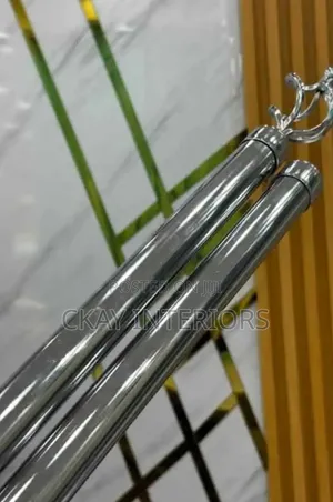 2m Single Black and 2m Double Silver Adjustable Rods