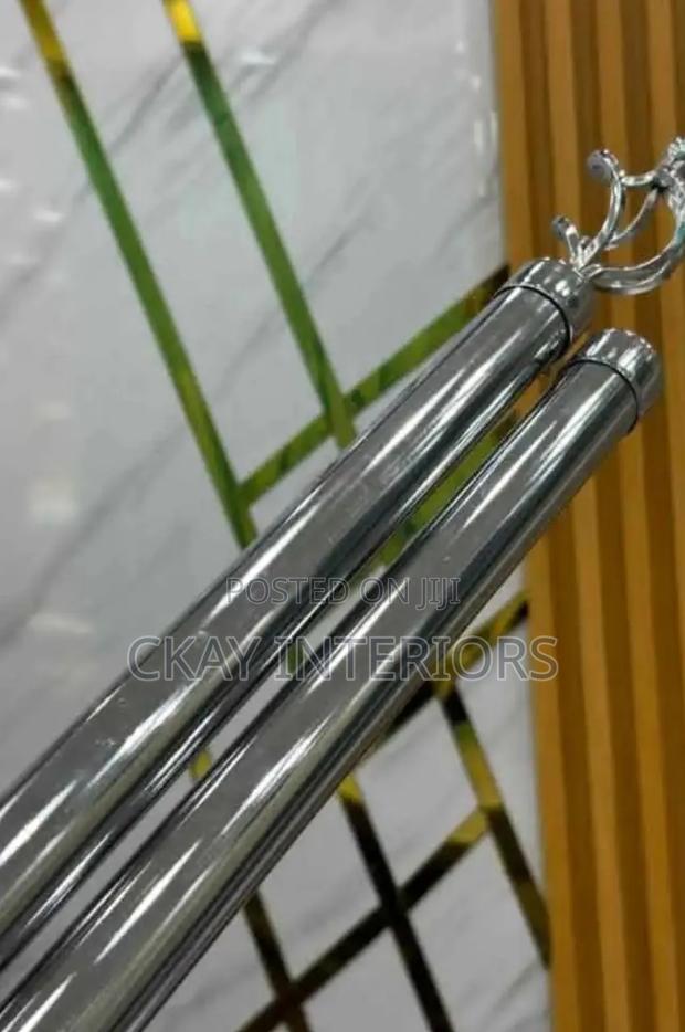 2m Single Black and 2m Double Silver Adjustable Rods - thumbnail 2