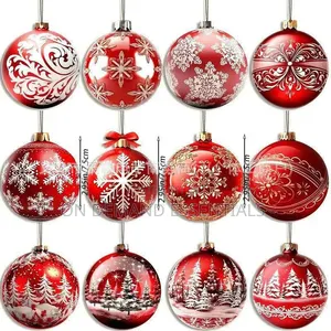12pcs Christmas Wooden Ornament Decorative Set