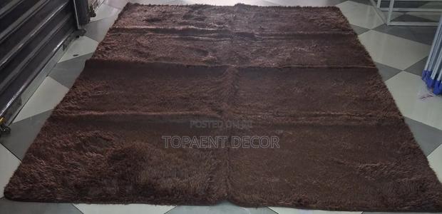 Brown Fluffy House Carpet - main view