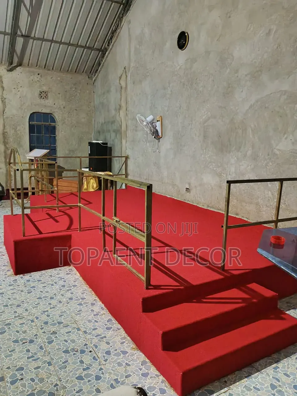 Premium Durability Red Church Altar Carpet