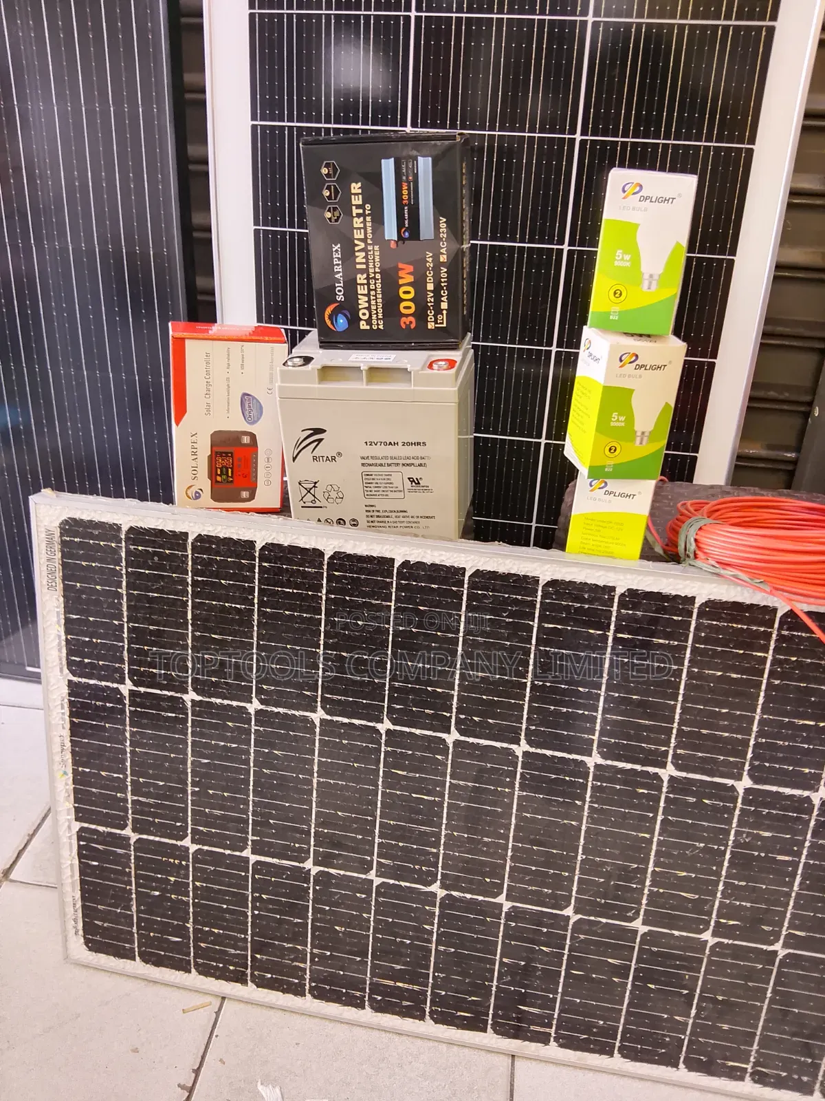 Complete Solar System Kit 120watts at 12,000