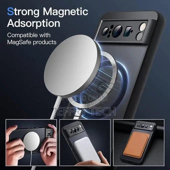 Magsafe2 Agnetic Case for Google Pixel 8 Pro With MagSafe, Translucent