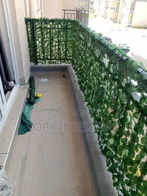 Sun Filtering Realistic Green Artificial Balcony Privacy Fence Panels