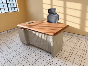 Modern Executive Office Desk With Storage Cabinet