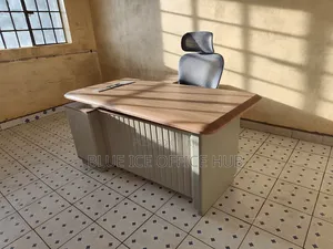 Modern Executive Office Desk With Storage Cabinet