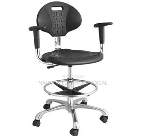 360° Swivel Comfortable Doctor's Stool With Backrest, Armrest,Footrest