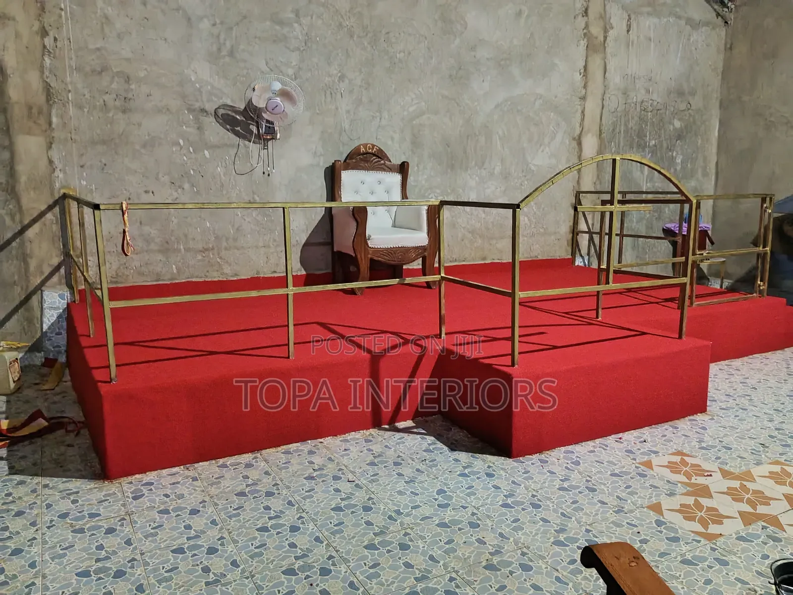 Pulpit Carpets for Church Altar Wall to Wall Flooring Installation